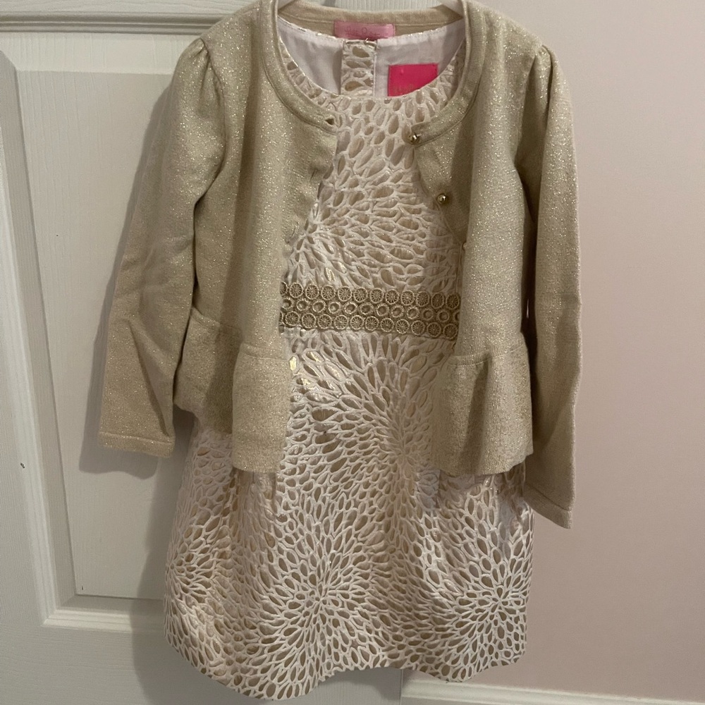 Lilly Pulitzer dress and sweater